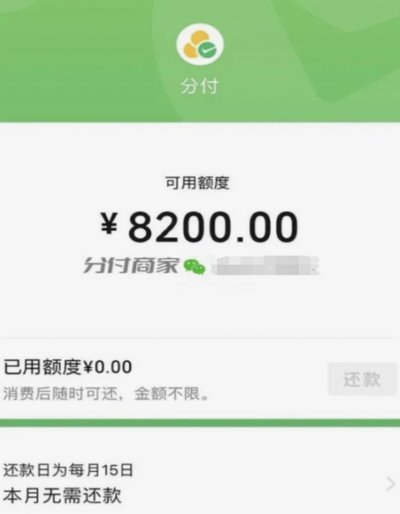 微信分付一次性可以消费多少钱啊