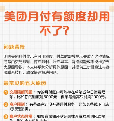 美团月付取现金有限额吗？影响因素深度解析